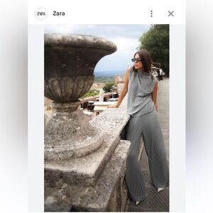 Zara Ribbed tank and pant set